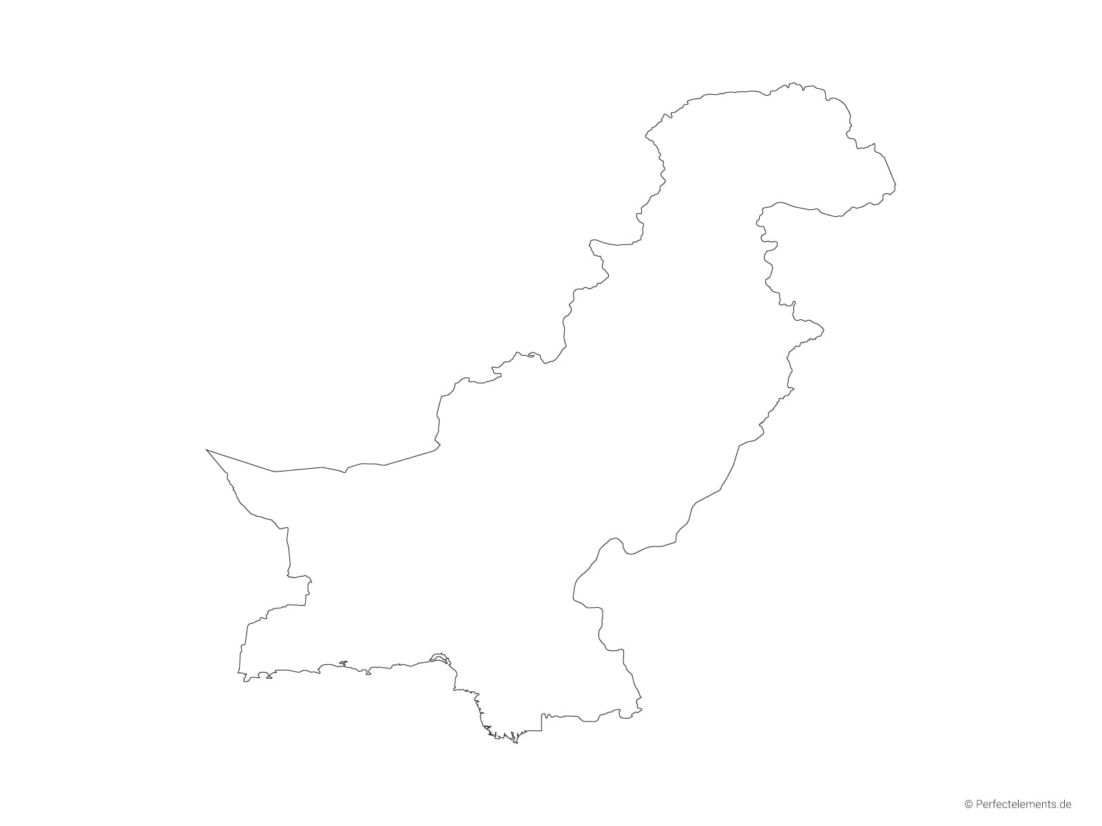 Vektor-Landkarte von Pakistan (Outline)