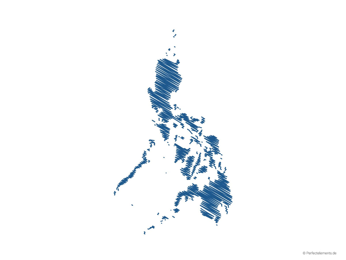 Vektor-Landkarte der Philippinen (Scribble)