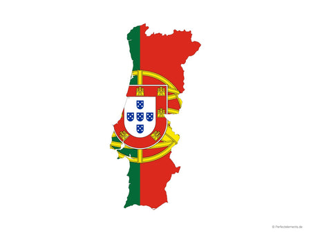 Vektor-Landkarte von Portugal (Flagge)