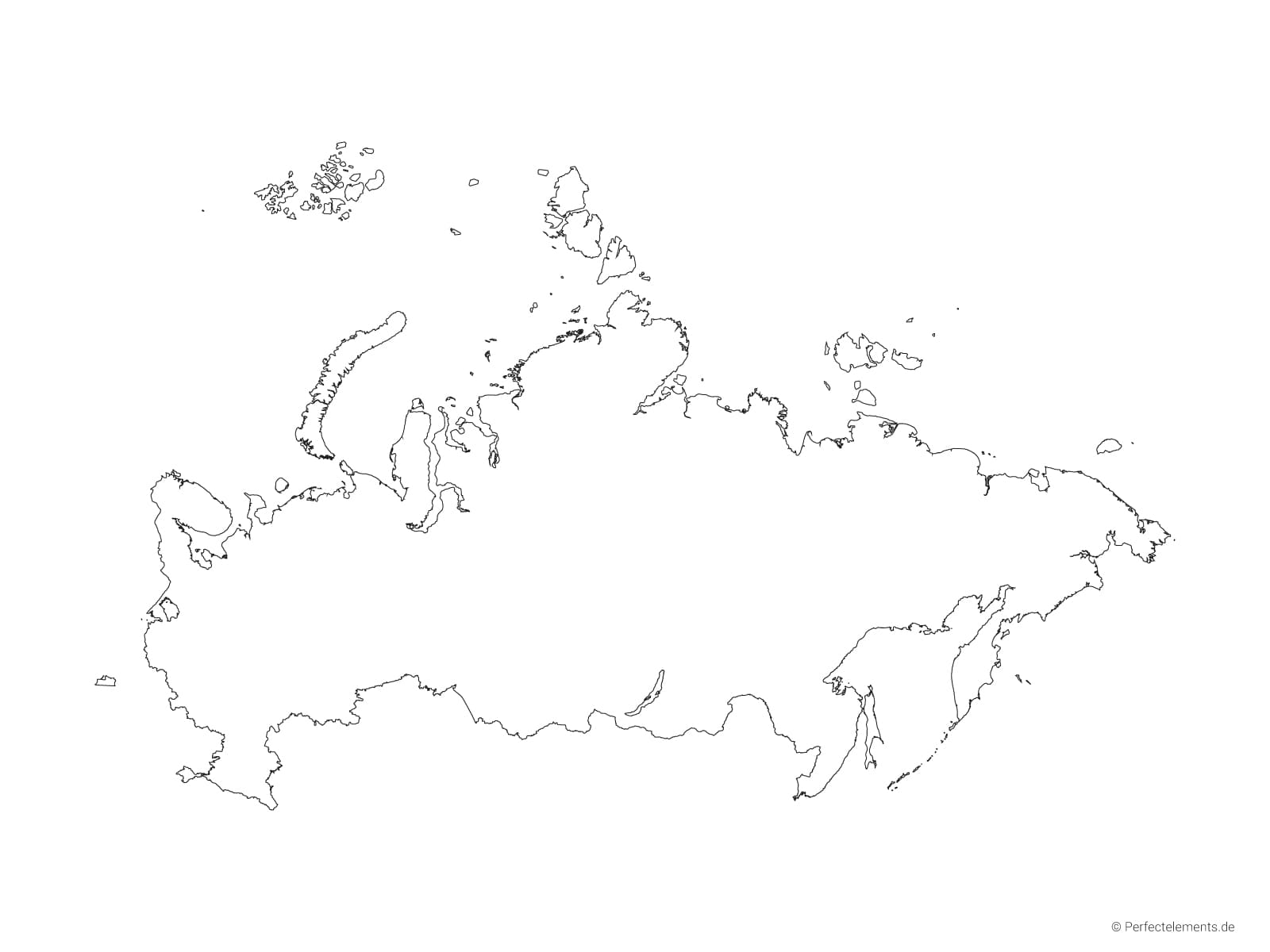 Vektor-Landkarte von Russland (Outline)