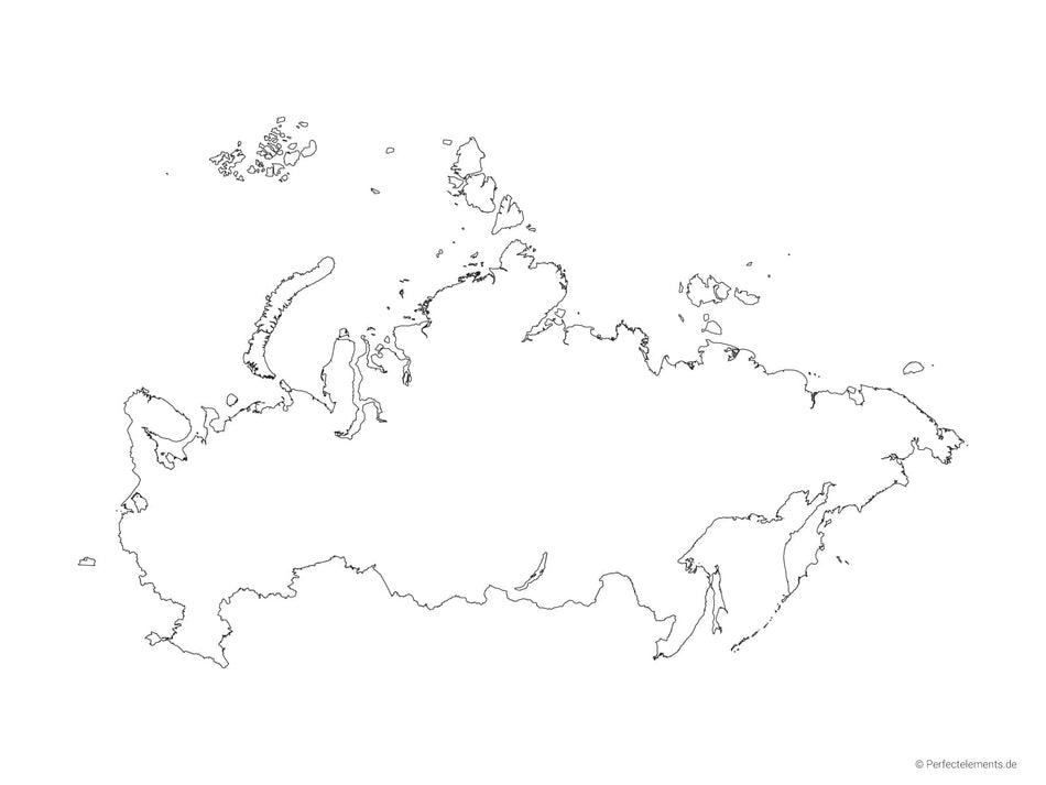 Vektor-Landkarte von Russland (Outline)