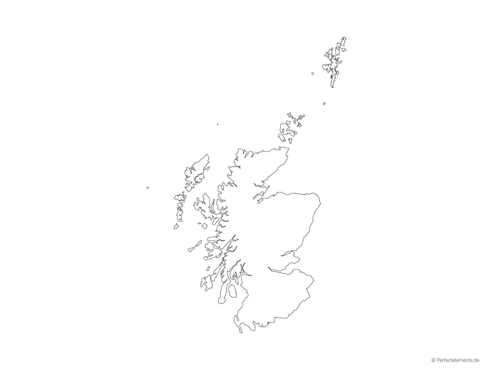 Vektor-Landkarte von Schottland (Outline)