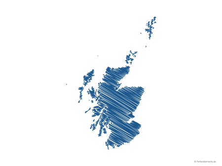 Vektor-Landkarte von Schottland (Scribble)