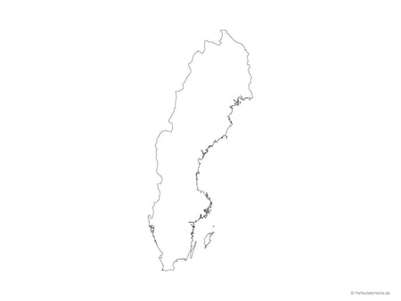 Vektor-Landkarte von Schweden (Outline)