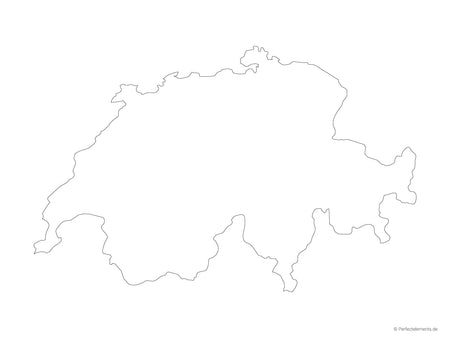 Vektor-Landkarte der Schweiz (Outline)