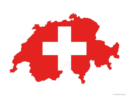 Vektor-Landkarte der Schweiz (Flagge)