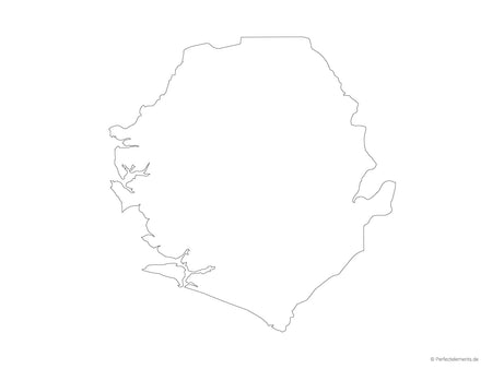 Vektor-Landkarte von Sierra Leone (Outline)