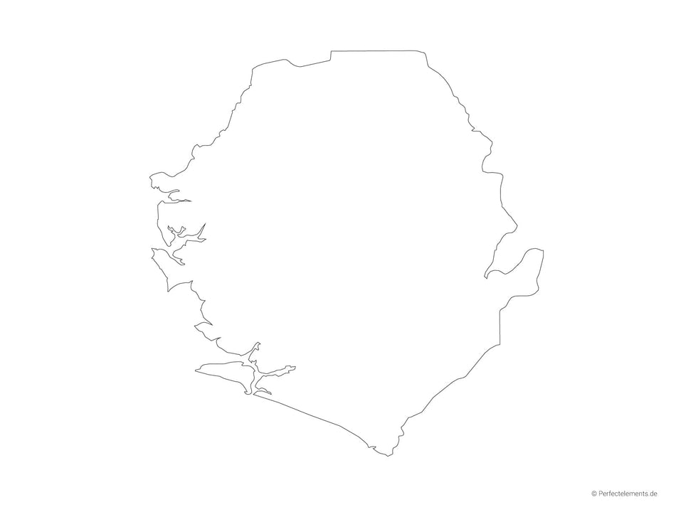 Vektor-Landkarte von Sierra Leone (Outline)