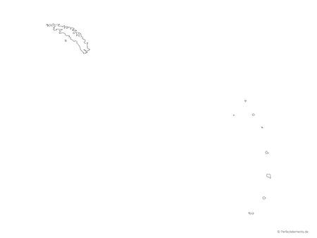 Vektor-Landkarte von Südgeorgien und die Südlichen Sandwichinseln (Outline)