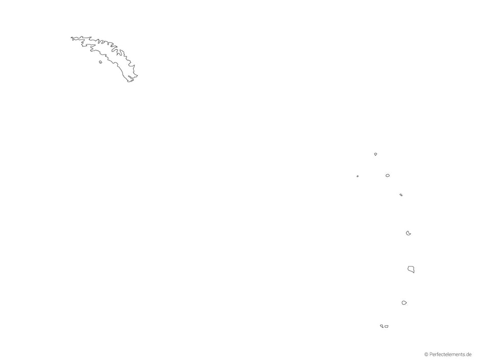 Vektor-Landkarte von Südgeorgien und die Südlichen Sandwichinseln (Outline)
