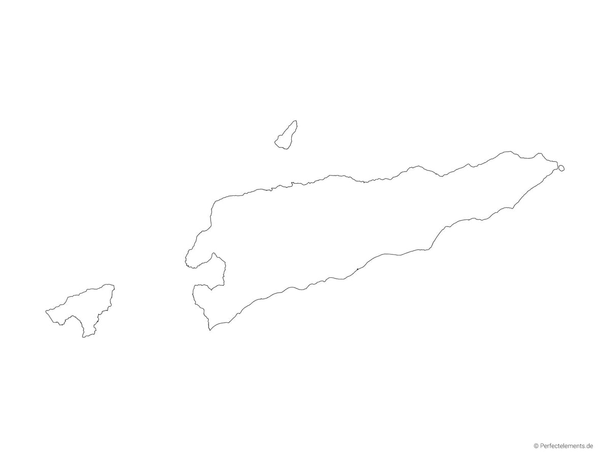 Vektor-Landkarte von Timor-Leste (Outline)