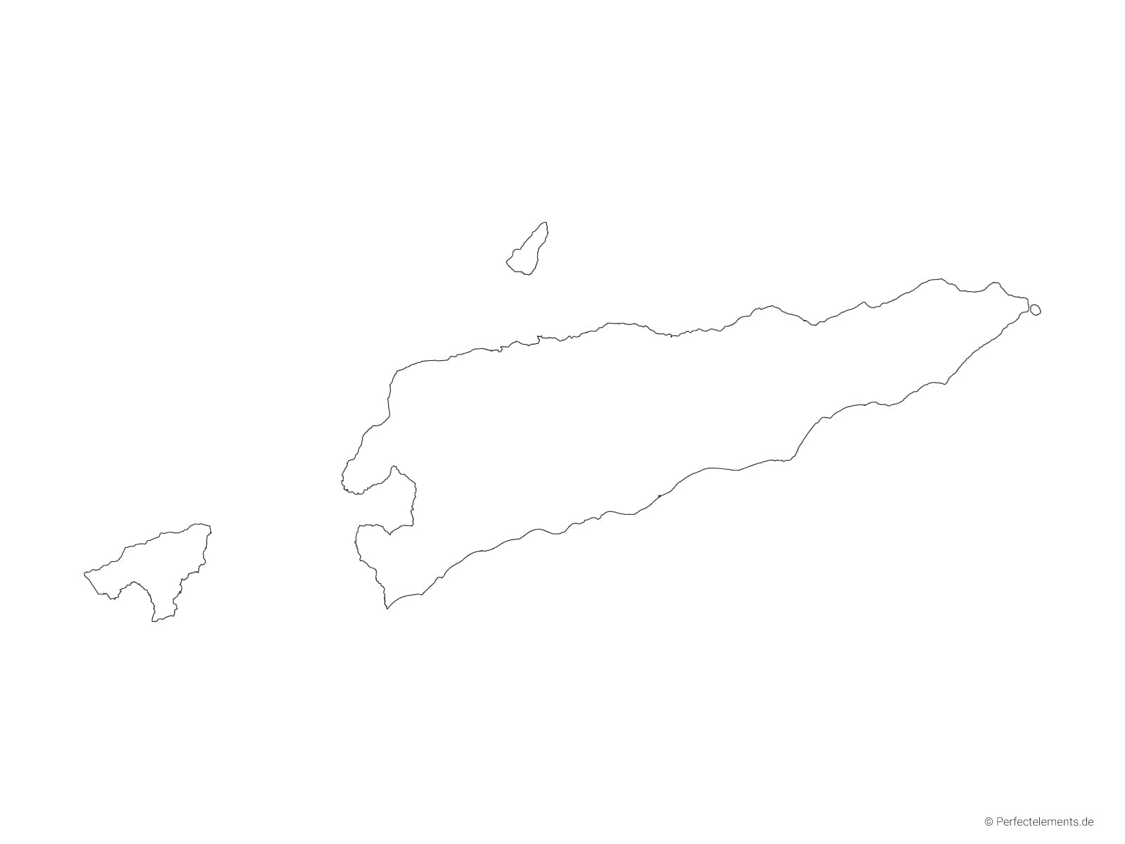 Vektor-Landkarte von Timor-Leste (Outline)