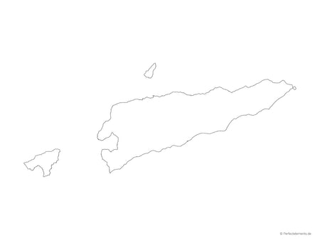 Vektor-Landkarte von Timor-Leste (Outline)