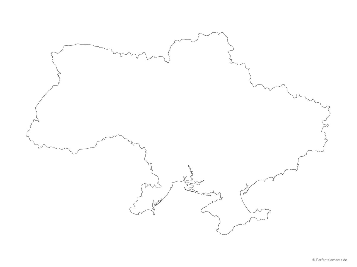 Vektor-Landkarte der Ukraine (Outline)