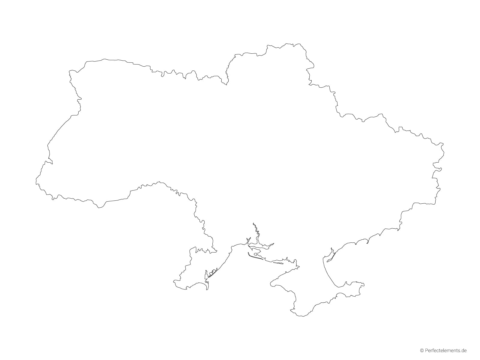 Vektor-Landkarte der Ukraine (Outline)