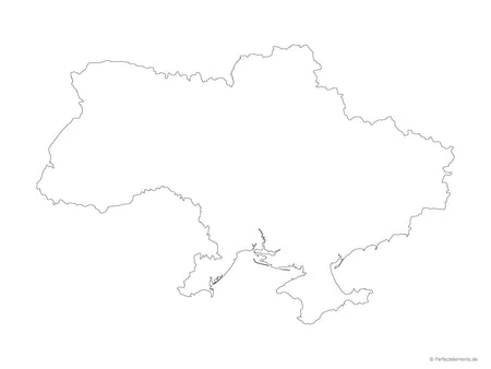 Vektor-Landkarte der Ukraine (Outline)